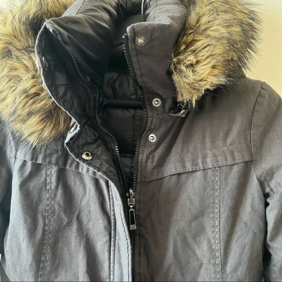 𝅺SOIA & Kyo Reversible Down Puffer Parka Black - Picture 9 of 16